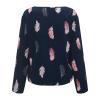 Women's Black Short-Sleeve Tunic Blouse view 4