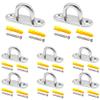 CEEYSEE 8-Pack Stainless Steel Eye Plates with M5 Hooks and Screws view 1