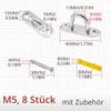 CEEYSEE 8-Pack Stainless Steel Eye Plates with M5 Hooks and Screws view 2