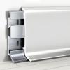Anodized Aluminum Baseboard, 125 cm × 4, White, 40 mm view 2