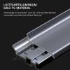 Anodized Aluminum Baseboard, 125 cm × 4, White, 40 mm view 4