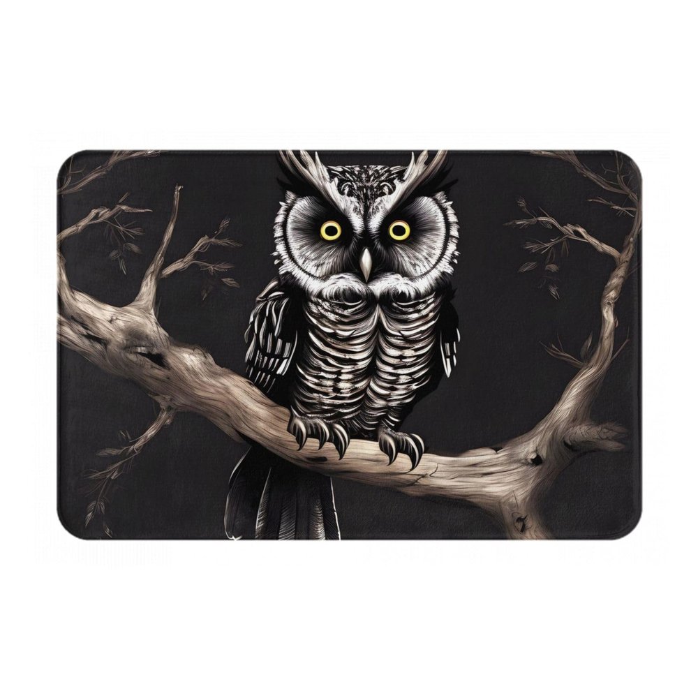 KONJEELIO Owl Doormat for Indoor and Outdoor Use, 60 x 40 cm