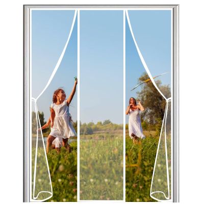 Magnetic Fiberglass Screen Door, 200 x 260 cm, White