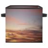 VAPOKF Foldable Fabric Storage Cube with Handles, Cloud Sunset Dark view 1