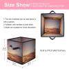 VAPOKF Foldable Fabric Storage Cube with Handles, Cloud Sunset Dark view 2