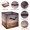 VAPOKF Foldable Fabric Storage Cube with Handles, Cloud Sunset Dark view 4