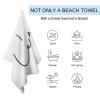 Personalized Beach Towel, 78.9 x 130.9 cm, Quick-Drying, Soft, Lightweight, Letter Monogram, Font, Travel Towel for Gym, Pool, Spa, 78.9 x 139.9 cm view 3