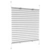 Custom-Size No-Drill Pleated Blind, 95 x 100 cm, White view 1