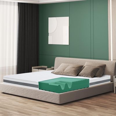 The White Stone Orthopedic Mattress 90 x 210 cm, Antibacterial Memory Foam, 16 cm High, 3D Air Cover, 7 Temperature-Sensitive Zones