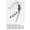 Black Sliding Ladder Hardware Kit with Ladder view 3