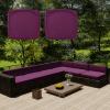 SYLC Waterproof Sofa Seat Cushion Covers with Zipper, 2-Pack, 60 x 60 x 10 cm, Purple view 1