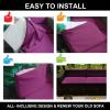 SYLC Waterproof Sofa Seat Cushion Covers with Zipper, 2-Pack, 60 x 60 x 10 cm, Purple view 4