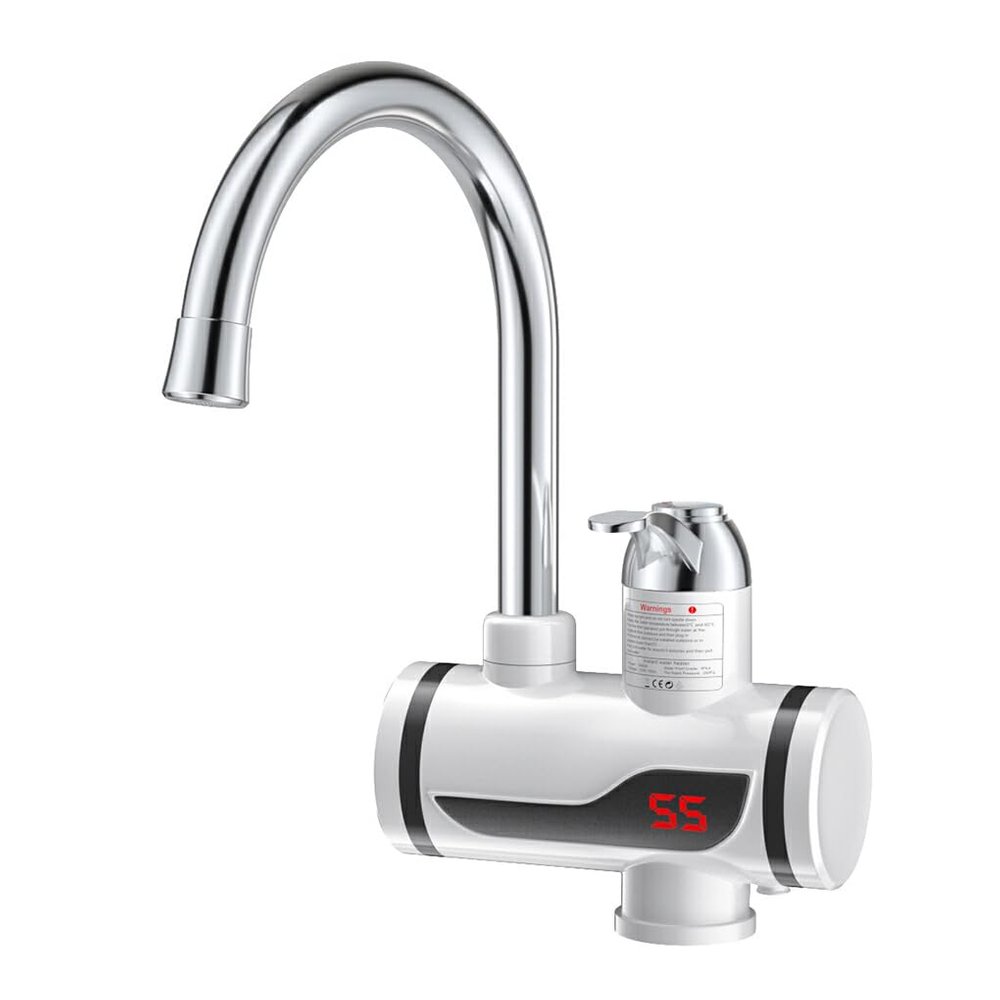 dijiusidy 3000W Electric Faucet with LED Display, IPX4, 360° Rotating, 220V/110V, Bottom Inlet