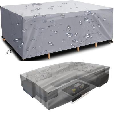 FKKJPJ Patio Furniture Cover, 140 x 140 x 90 cm (55 x 55 x 35 in), Rectangular 420D Oxford Fabric, Waterproof