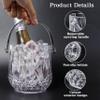 Dmnnlp 1.2 L Acrylic Ice Bucket with Tongs, Clear view 3