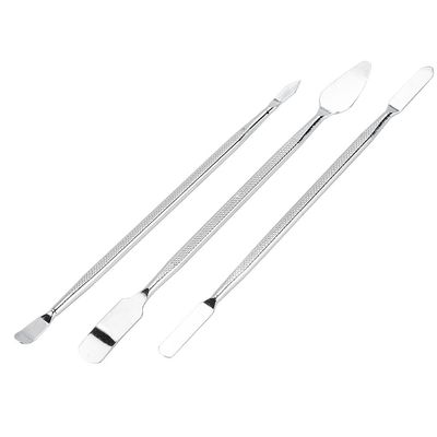 Nikou 3-Piece Phone Opening Tool Set, Universal Metal Spudgers for Tablet Repair, Silver
