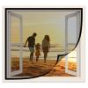 70 x 120 cm Black Window Mosquito Net with Hook-and-Loop Tape view 1
