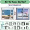 70 x 120 cm Black Window Mosquito Net with Hook-and-Loop Tape view 2