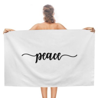 Peace Beach Towel, Absorbent, 78.9 x 130.9 cm, Colorfast Microfiber