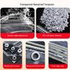 Sh000ad Transparent PVC Tarp with Grommets, 0.3 mm Waterproof Cover, 1.9 m x 3.2 m view 4