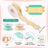 Magibeads 20 m Polyester Ruffle Ribbon, 4.8 cm, Wired Edge, Pleated Ribbon for Crafts, Bouquets, Weddings and Gift Wrapping (Turquoise, Pale Gold-Red) view 2