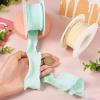 Magibeads 20 m Polyester Ruffle Ribbon, 4.8 cm, Wired Edge, Pleated Ribbon for Crafts, Bouquets, Weddings and Gift Wrapping (Turquoise, Pale Gold-Red) view 3