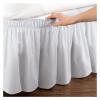 LIZHAYG Classic Thick Solid-Color Bed Skirt with Ruffles, Wrinkle- and Fade-Resistant Fabric, and Wide Elastic Band (Burgundy, Queen 150 x 200 x 38 cm) view 3