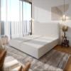 DELIFE Dream-Well Bouclé Cream-White Box Spring Bed Frame 200 x 200 cm view 2