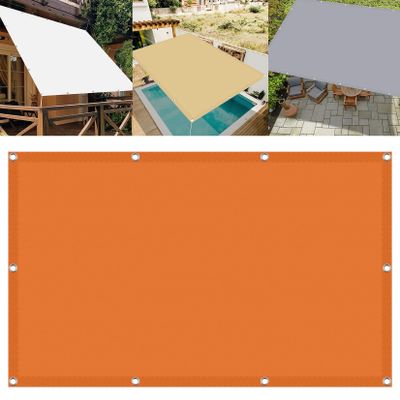 Shade Sail, 2.4 x 3.5 m, Waterproof, 98% UV Protection, with Ropes, Orange