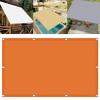 Shade Sail, 2.4 x 3.5 m, Waterproof, 98% UV Protection, with Ropes, Orange view 1