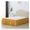 LIZHAYG Solid-Color Bed Skirt, Easy On/Off, 13.8-Inch Drop, King, Gold view 1