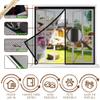Magnetic Insect Screen for Windows and Doors, 175 x 85 cm, Black view 3