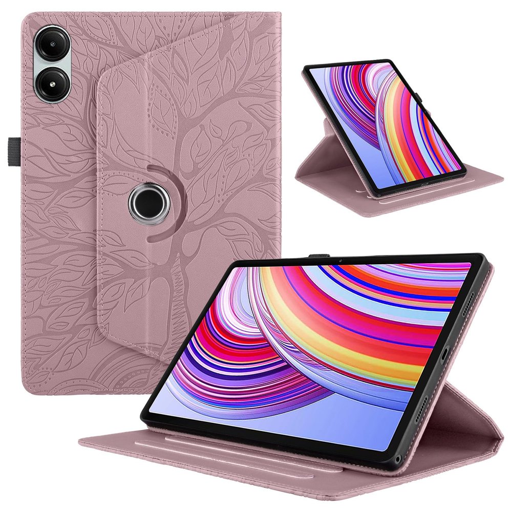 LMFULM Case for Xiaomi Redmi Pad Pro 12.1-inch, Rose Gold Tree