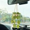 Raypontia Crochet Hanging Plant for Car, 20–25 cm, Boho Car Mirror Decor view 3