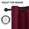 GZQIAWY 1-Piece Thermal Insulated Blackout Curtain with Grommets, Burgundy, 160" W x 69" H view 3