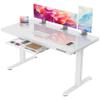 Homall Glass Height-Adjustable Desk, 140 x 70 cm view 1
