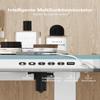 Homall Glass Height-Adjustable Desk, 140 x 70 cm view 3