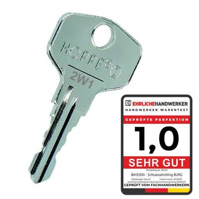 HOPPE Replacement Key for Lockable Window Handles – Key Code 2W179