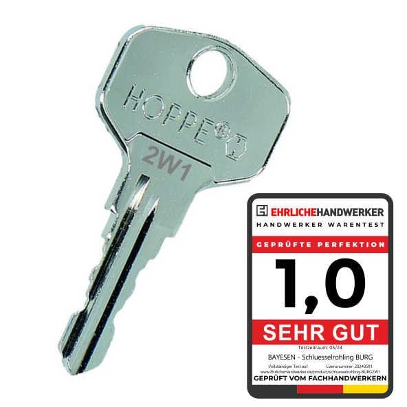 HOPPE Replacement Key for Lockable Window Handles – Key Code 2W179
