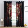 Leopard Pattern Black Cheetah Blackout Curtains, 2-Piece Set, 160 x 140 cm view 2