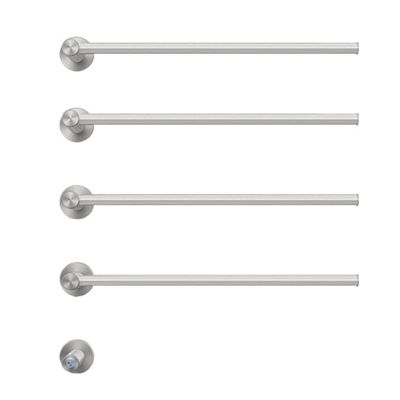 Electric Bathroom Towel Warmer, Stainless Steel, Bright, 4 Bars