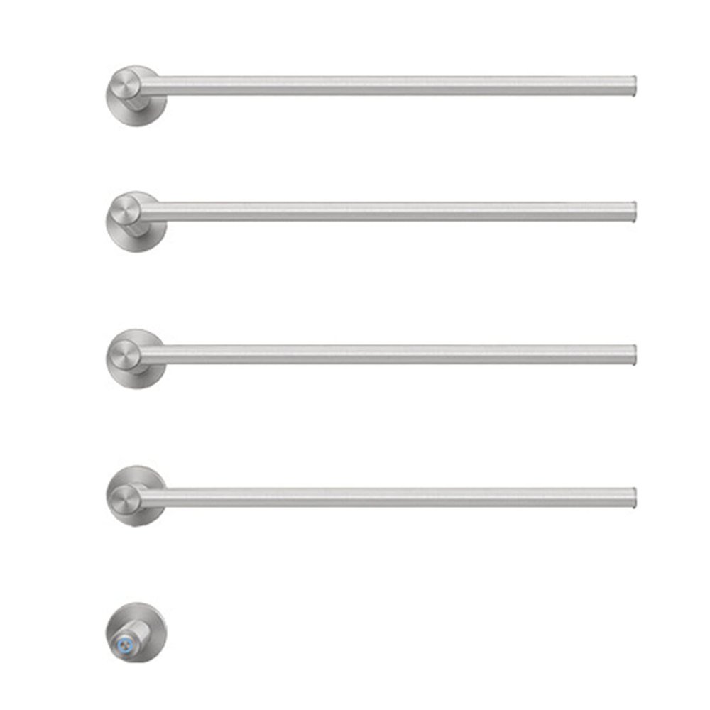 Electric Bathroom Towel Warmer, Stainless Steel, Bright, 4 Bars