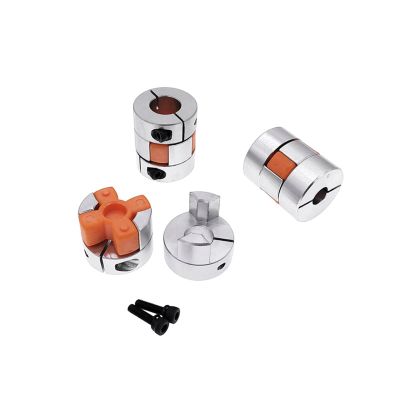 UIHMSWYAL 5-Piece D20L25 Flexible Jaw Motor Coupling, Aluminum CNC Spider Coupling, 7 mm to 10 mm (Size: 7 x 10)