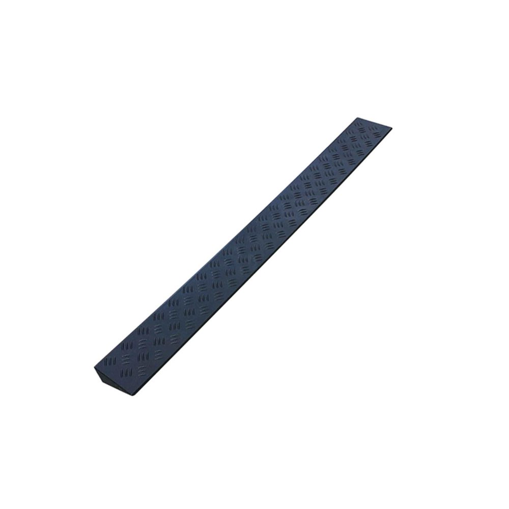 Door Threshold Ramp, Portable Rubber Curb Ramp for Robot Vacuums and Wheelchairs, Waterproof, Black, Size 5
