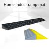 Door Threshold Ramp, Portable Rubber Curb Ramp for Robot Vacuums and Wheelchairs, Waterproof, Black, Size 5 view 4
