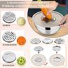 HaWare 5-Piece Stainless Steel Mixing Bowl Set with Airtight Lids & 3 Grater Attachments, 4.6 L/2.8 L/1.6 L/1.2 L/0.7 L, Stackable & Dishwasher Safe, Khaki view 3