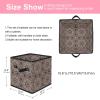 VAPOKF Foldable Storage Cube with Handles, Mandala Brown Psychedelic Henna view 2