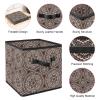VAPOKF Foldable Storage Cube with Handles, Mandala Brown Psychedelic Henna view 4