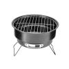 MYVVKIA Stainless Steel Round Portable BBQ Grill, Mini Camping Wood and Charcoal Grill view 1