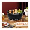 MYVVKIA Stainless Steel Round Portable BBQ Grill, Mini Camping Wood and Charcoal Grill view 4
